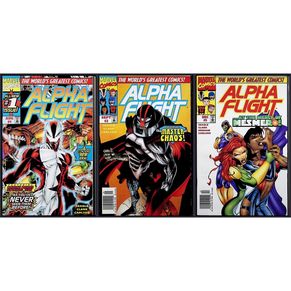 Alpha Flight #1 2‎ 5 Marvel Comics 1997 Newsstand Comic Lot 3x Comic Lot